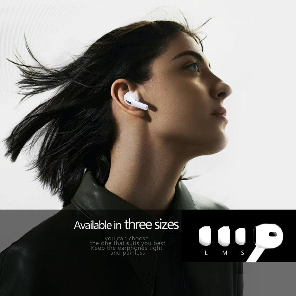 LED Display Wireless Bluetooth Earbuds In-Ear Noise Cancelling Stereo Headphones Ai-PPro for Universal Cell Phone And Bluetooth Device (White)