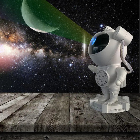 Astronaut Galaxy Starlight Projector with Bluetooth Speaker and Remote Control - Natural Sound, White Noise, Plug-In Only for Universal Cell Phone And Bluetooth Device (White)